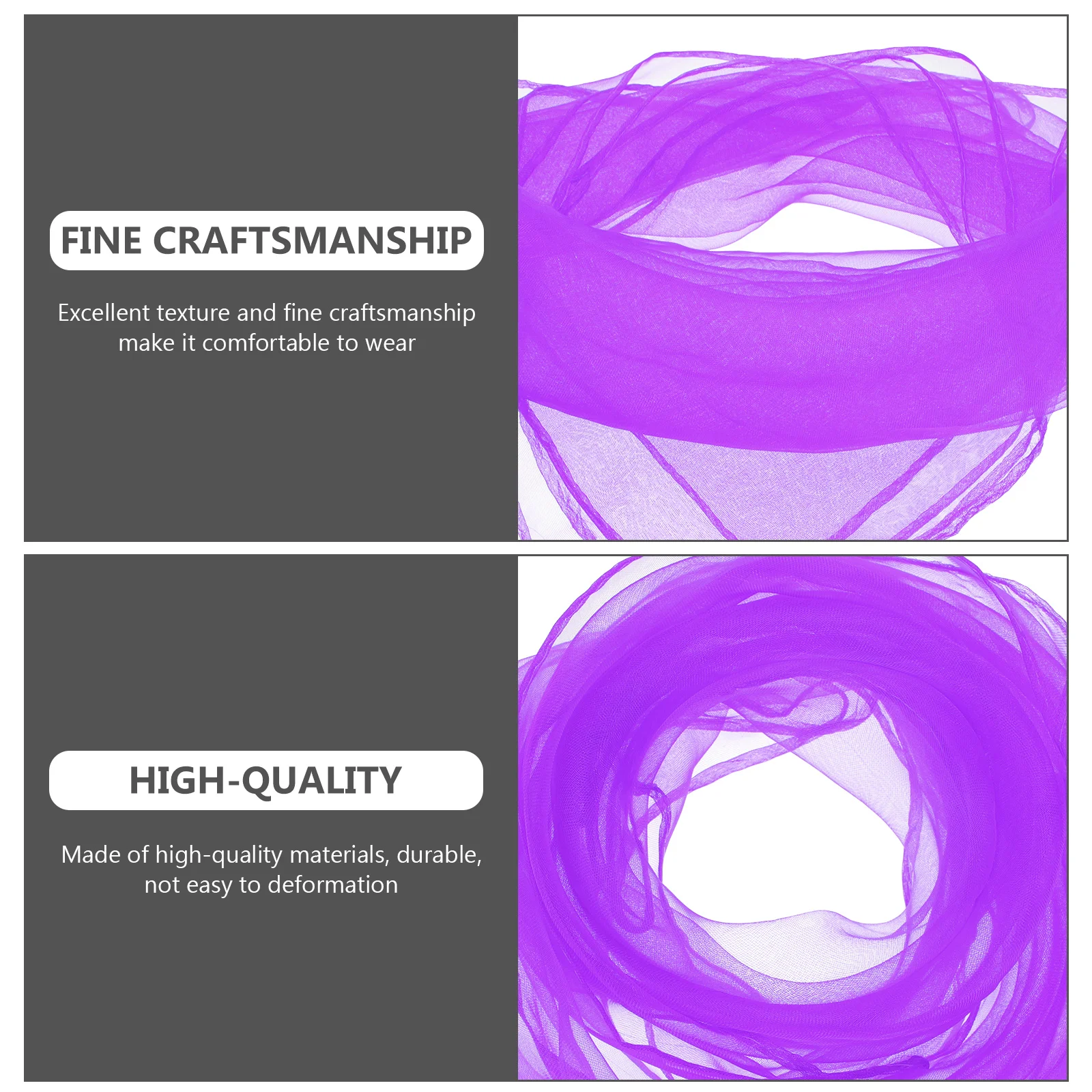 

10 Pcs Solid Color Square Scarves Chiffon Silky Lightweight Dance Scarf for Women Kids Play Performance Decoration