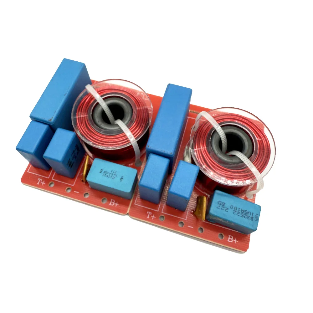 2Pcs 60W 2 Way Audio Speaker Frequency Divider Treble Bass Crossover Filter For Bookshelf Audio DIY Speakers Amplifier
