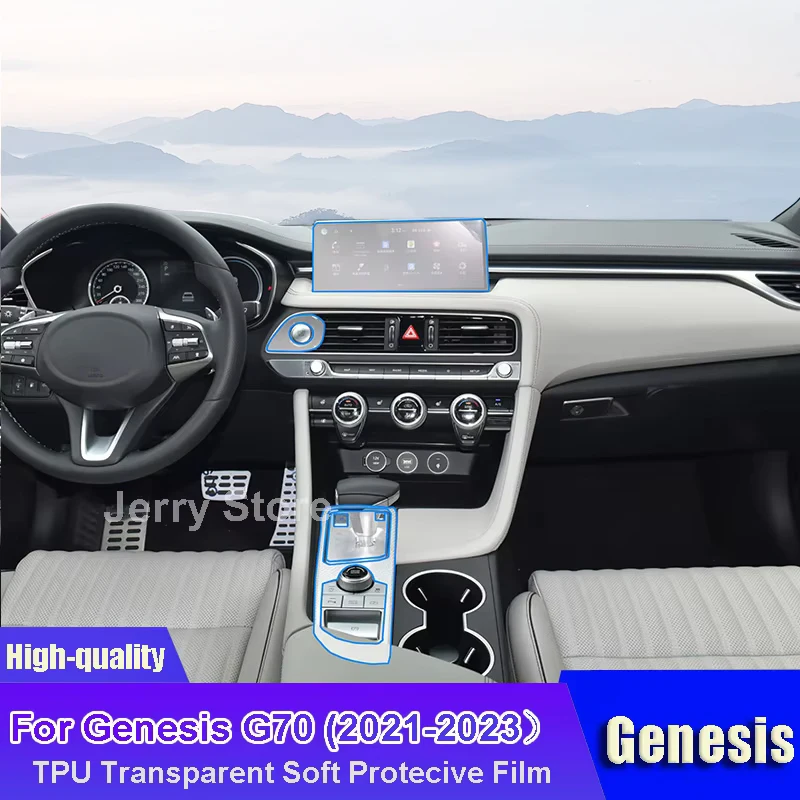 

Car Interior Center Console Transparent TPU Repair Film For Genesis G70 (2021-2023) Protective Anti-scratch Sticker
