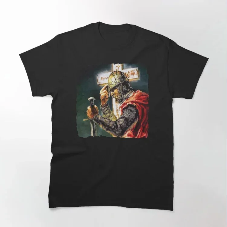 Crusader Knight Usyk Champion T-Shirt 100% Cotton O-Neck Summer Short Sleeve Casual Mens T-shirt Size S-3XL