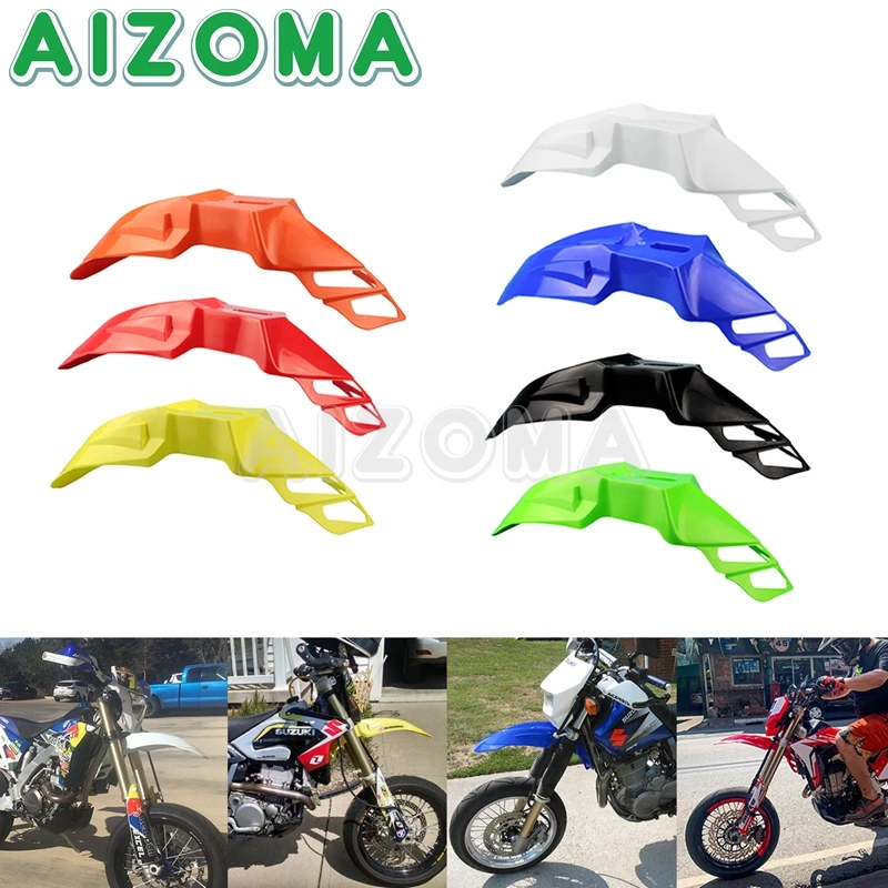 Orange Supermoto Dual Sport Motocross ABS Fender Enduro MX Universal Protective Front Mudguards For SX/XC/EXC/SXF/XCF/SMR