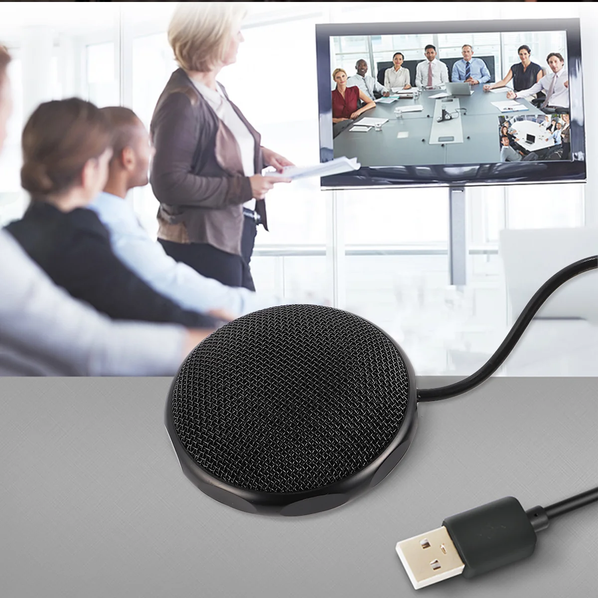 

360-degree Sound Pickup Computer Conference Microphone Portable for Recording Desktop Microphones