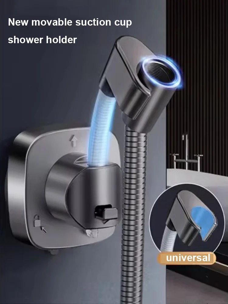 Upgraded Shower Bracket 360° Adjustable Non Punching Bathroom Handheld Shower Stand ABS Adjustable No Drilling Wall Mount Holder
