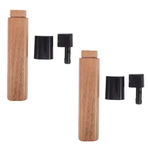 2Pcs Ergonomic Wood Knife Handle Replacement for Kitchen Cutter Non-Slip Wooden Grip Repair Tools for Knife Handle