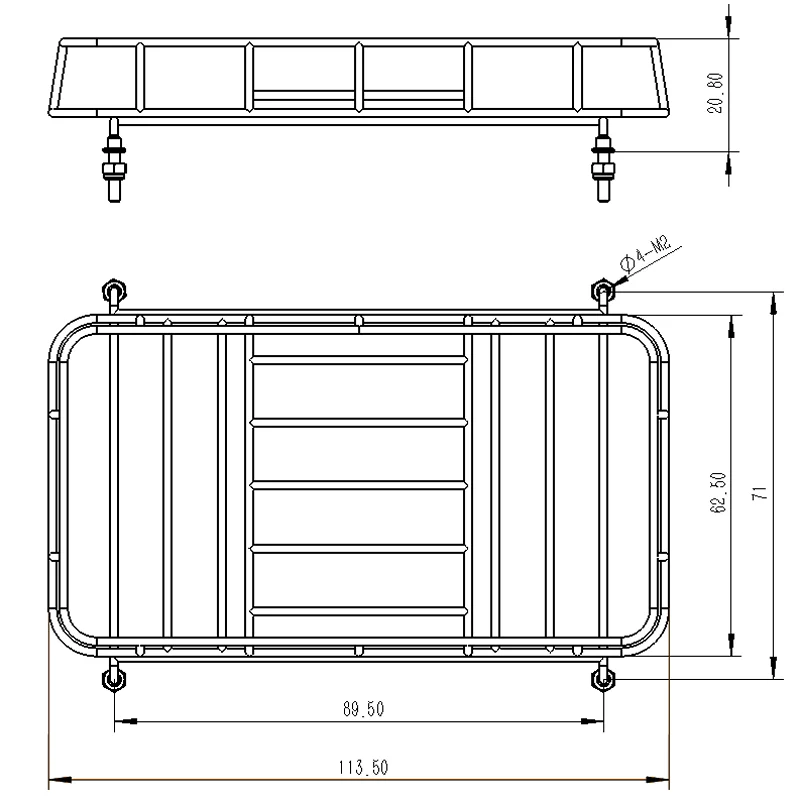 LESU Metall-Dachgepäckträger für Tamiya 1/14 RC Traktor-LKW Ferngesteuertes Spielzeugmodellauto – Detail 1