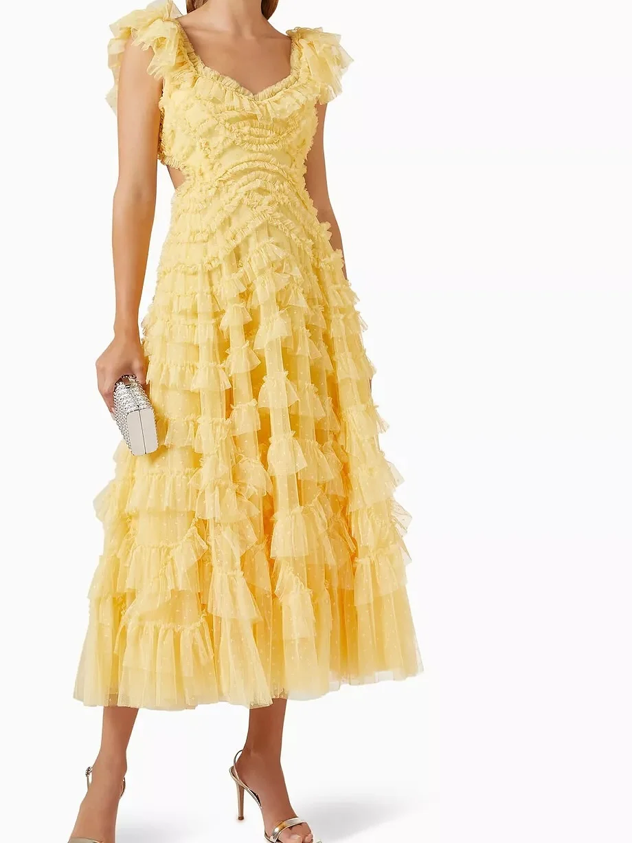 

AsaNagi Elegant Prom Dresses Women's Gowns Sleeveless Dinner Party Evening Gowns Ankle-Length Special Occasion Party Gowns