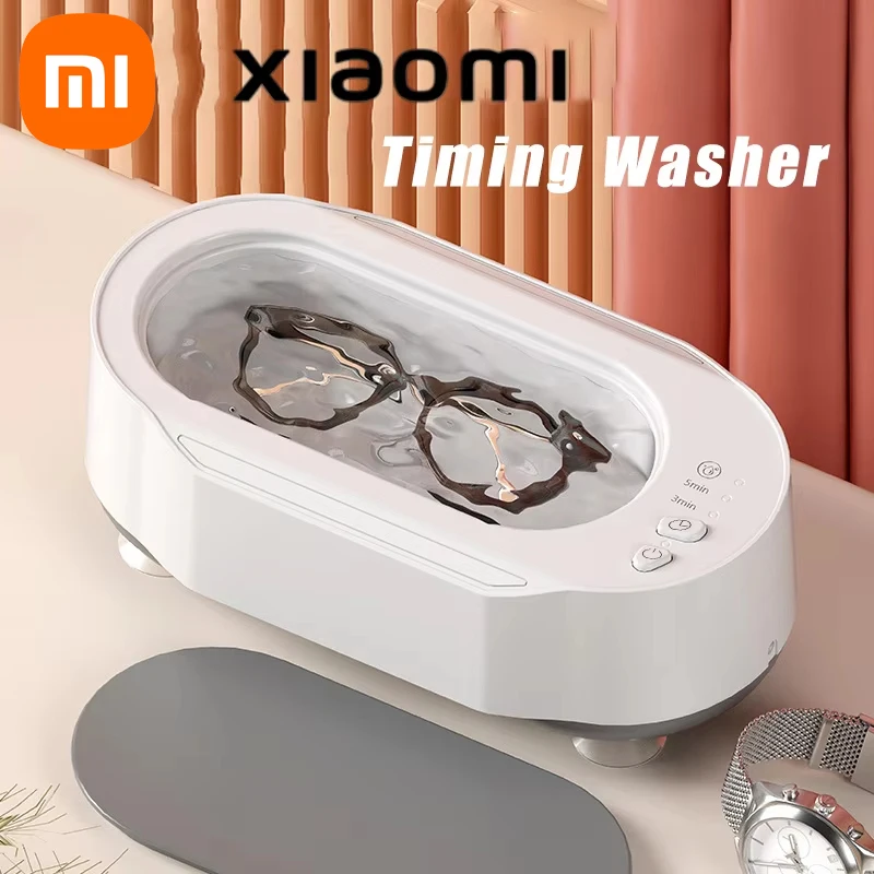 Xiaomi Multi Functional Cleaning Machine Portable Household Small Timed Cleaner Wash Tool Watch Jewelry Glasses Braces Cleaner