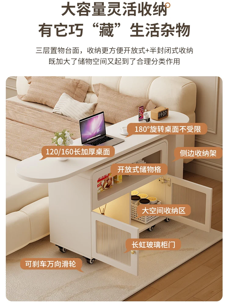 

Removable rotating bedside table Bedroom Home sofa Coffee table Bedside computer desk Small apartment cross bed