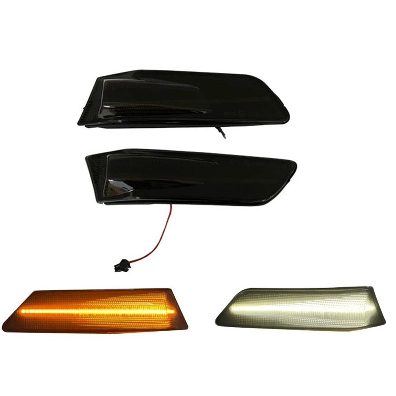 1Pair 2-In-1 Sequential LED Fender Side Marker Lamp For-Nissan Skyline 350GT Infiniti G35 2D 02-07 Turn Light