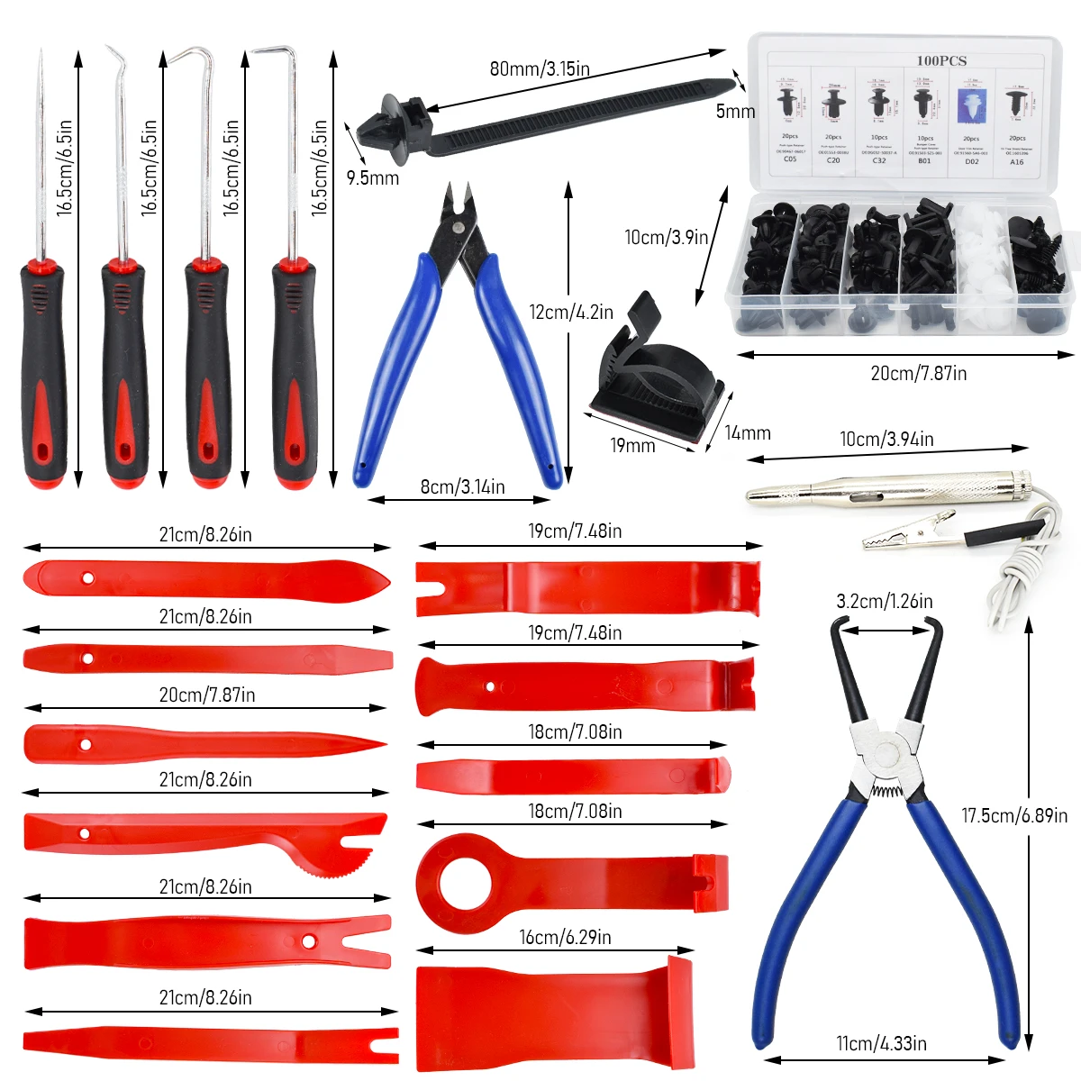 Car Disassembly Tools Set DVD Stereo Refit Kit Interior Trim Panel Dashboard Pry Removal Tool Repair Tools Auto Door Clips Rivet