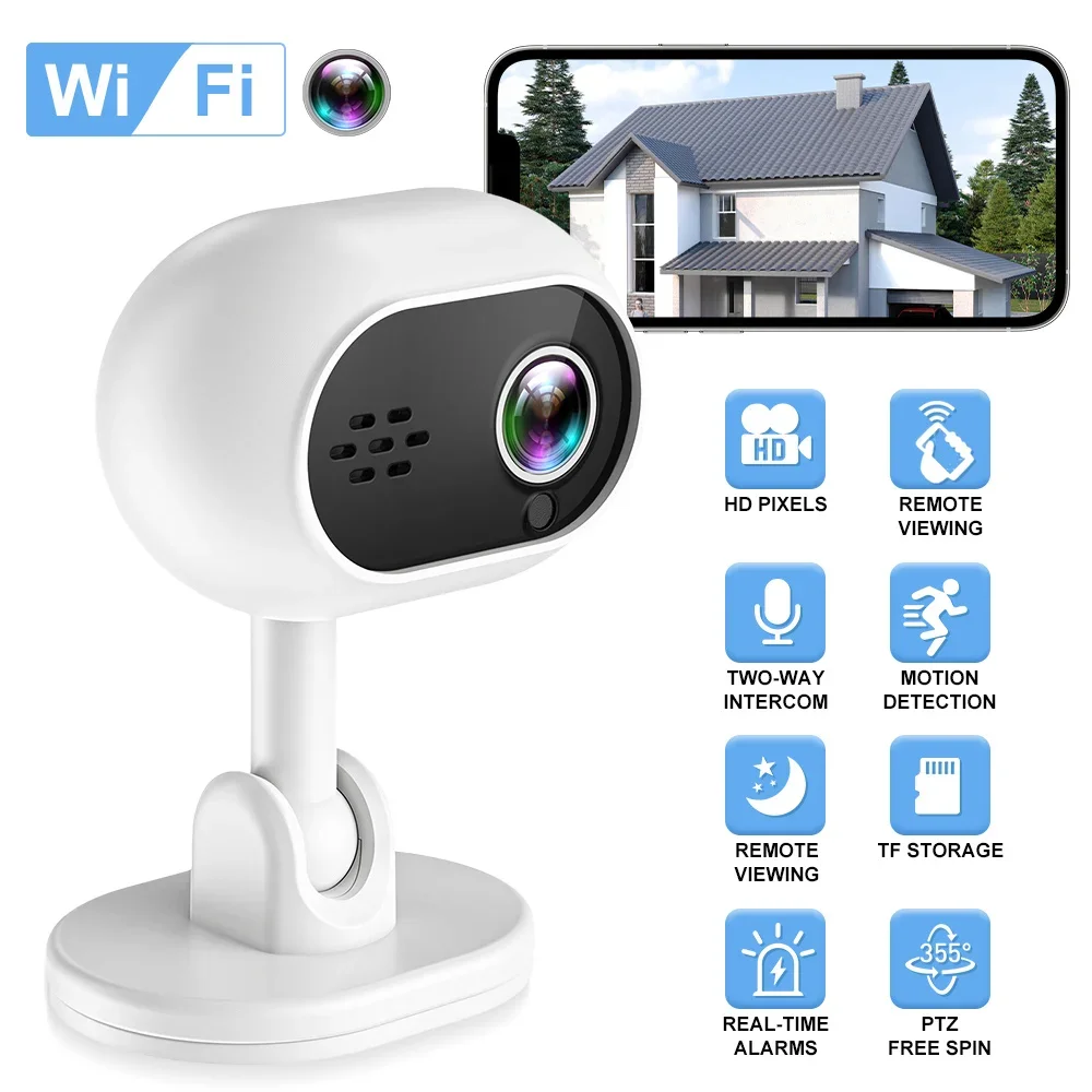

3-мегапиксельная IP-камера Wi-Fi, радионяня, автоматическая камера слежения за человеком, двусторонняя аудиокамера ночного видения, внутренняя видеокамера