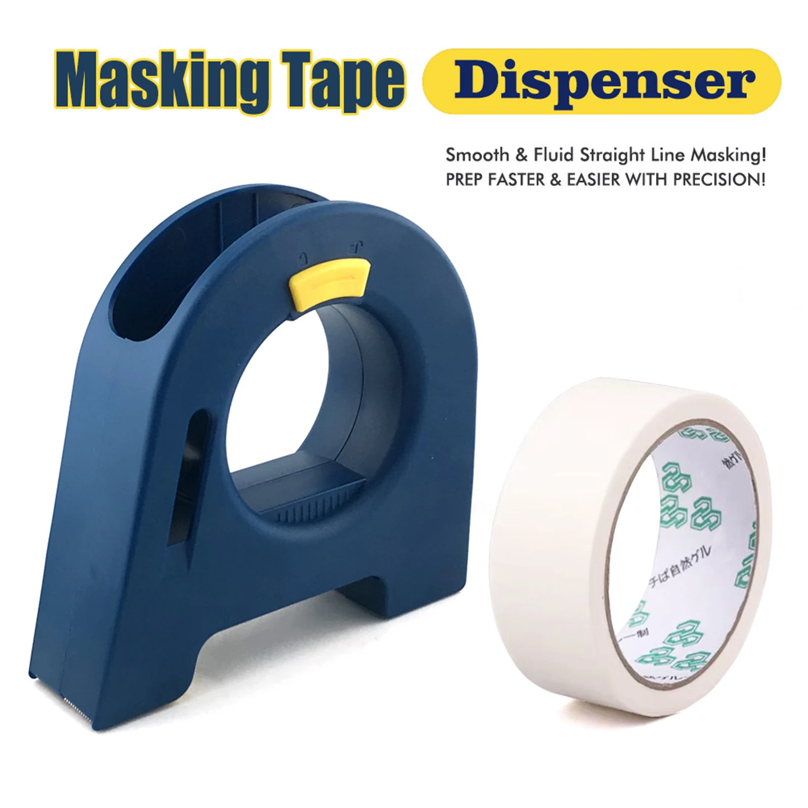 

Hand Held Masking Tape Dispenser, One-Handed Application Tool for Painters/Commercial/Sublimation/Crafting Heat Transfer Sealing
