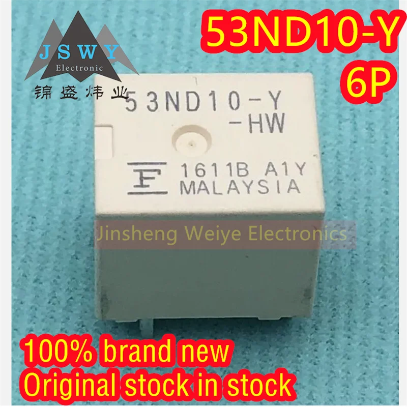 

(4/20pieces) 53ND10-Y Low beam car headlight relay 6 pins 100% new original electronics spot