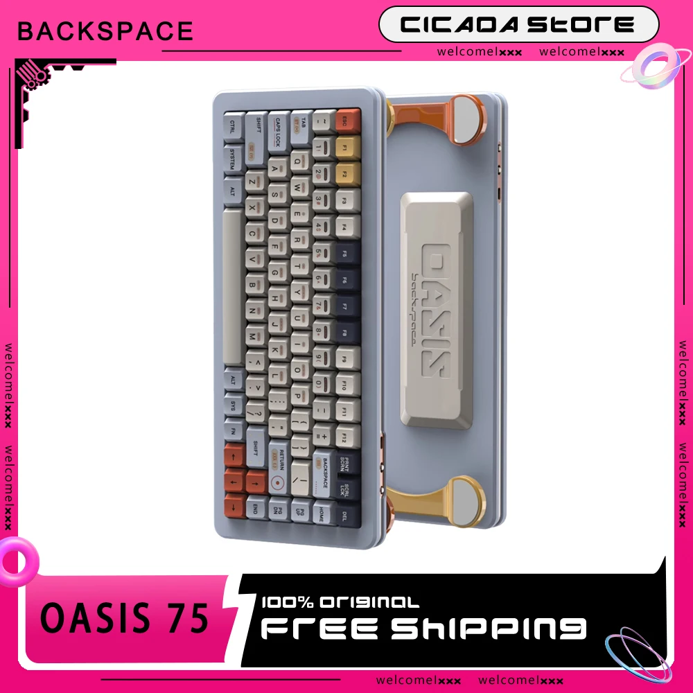 

BACKSPACE OASIS 75 Gamer mechanical Keyboard Magnetic Switch Wired Keyboard Hot Swap 84Keys RGB Office RT Esports Gamer Keyboard