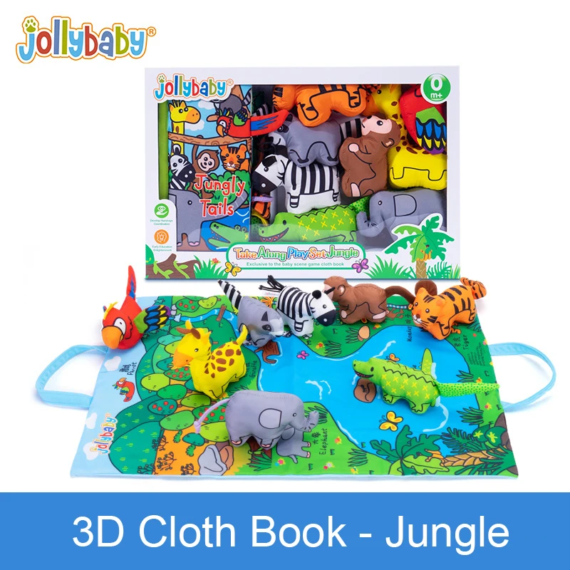 3D stereoscopic Touch Feel High Contrast Cloth Book Sensory Early Learning Educate Toy Parent-child Interactive Sound Cloth Book