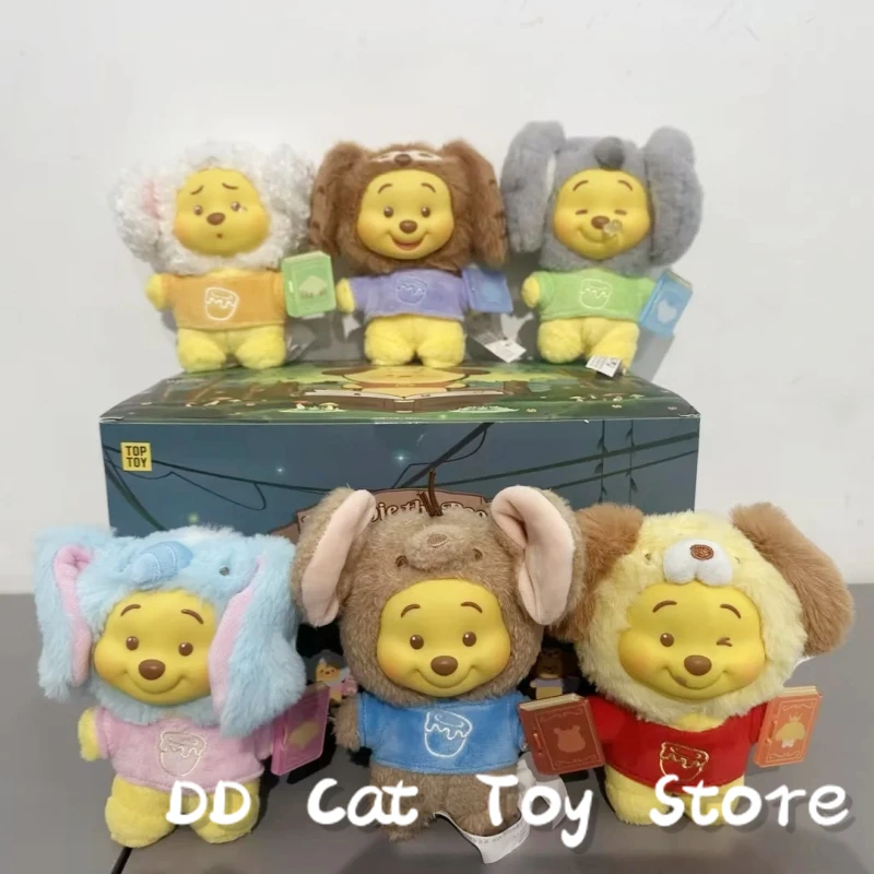 

Новая оригинальная топовая игрушка Винни-Пух, книга с историями животных, слепая коробка, виниловая плюшевая сумка, подвеска, коробка-сюрприз, подарок, каваи, фигурка Винни
