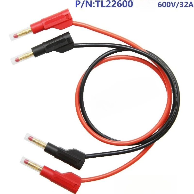 For TL22600 Gold-plated Plug 13AWG 2.5 Square 4mm Telescopic Sheathed Banana Plug Test Cable