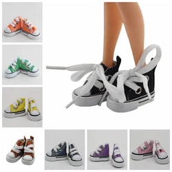 Mini zapatos de lona para muñeca Blyth, accesorios de juguete, 3,5 cm, 14 colores, venta al por mayor, 10cm, 1/8 BJD