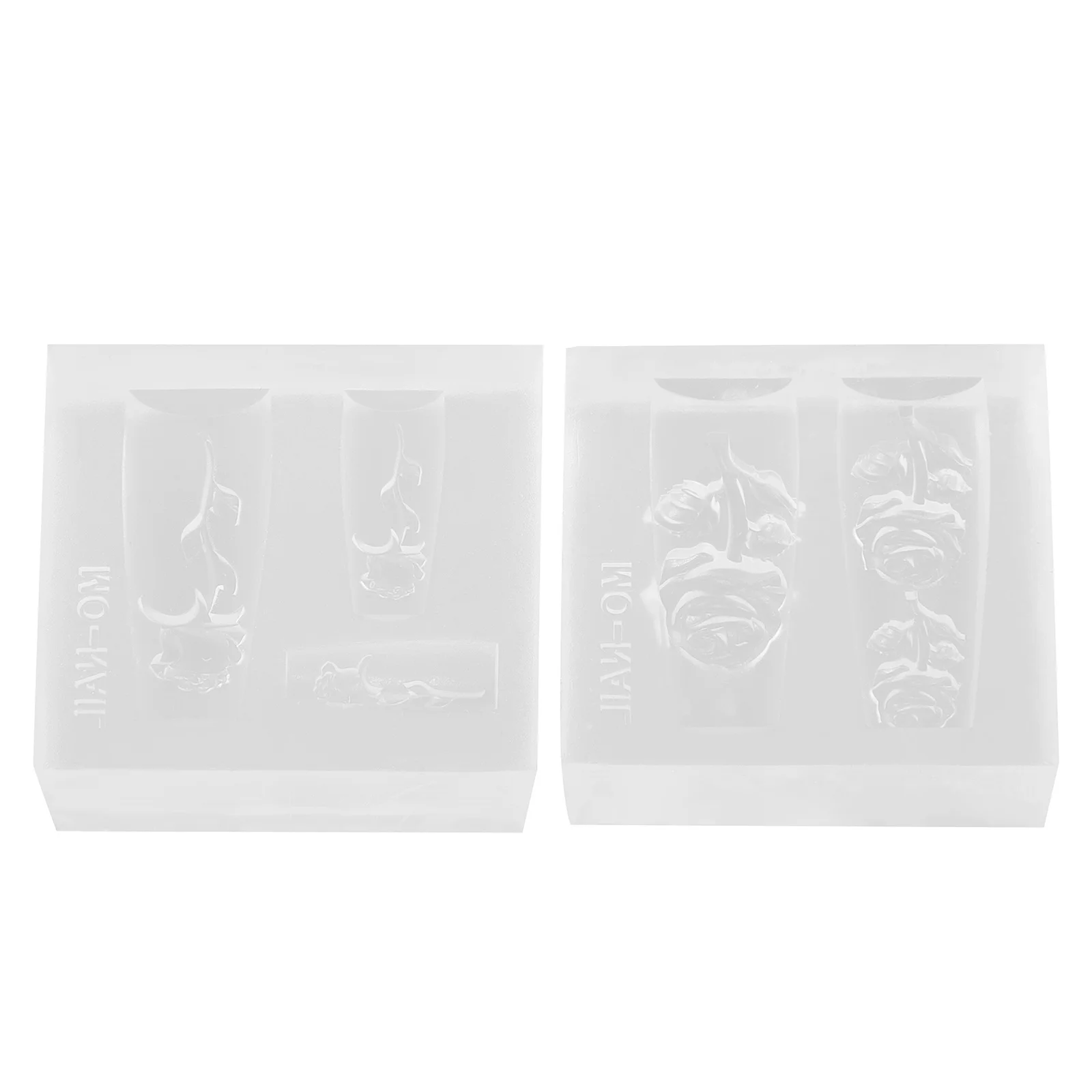 

2Pcs Lotus Rose Flower Mold Easy to Clean Nail Art Molds for Polymer Clay and Resin Crafts Miniature Resin Molds