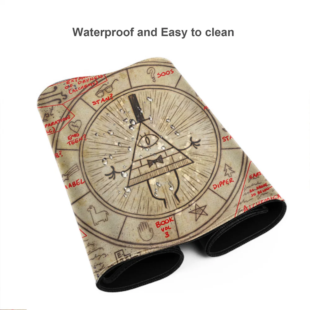 Gravity Fall Mousepad Mouse Pad Extended Gaming Keyboard Mat Besar 90x40cm XXL Gamer Mousepad