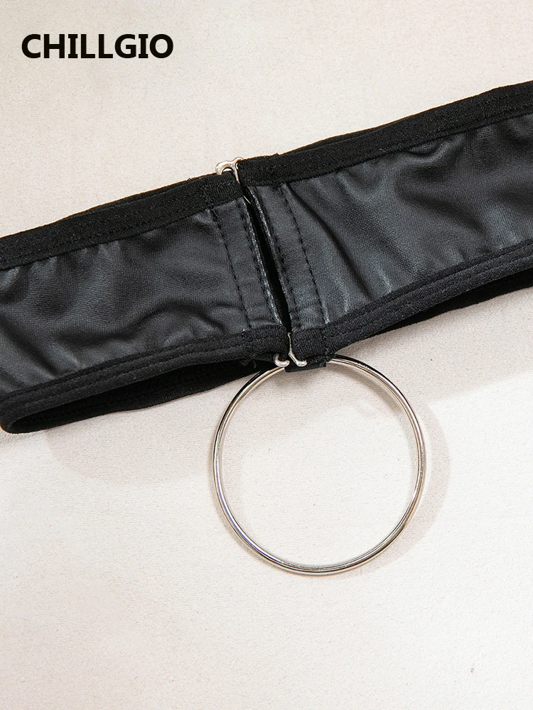 ملابس داخلية نسائية مثيرة من CHILLGIO ملابس داخلية مثيرة من الجلد الصناعي قطعة واحدة ملابس داخلية مزيج من الجلد الصناعي #3