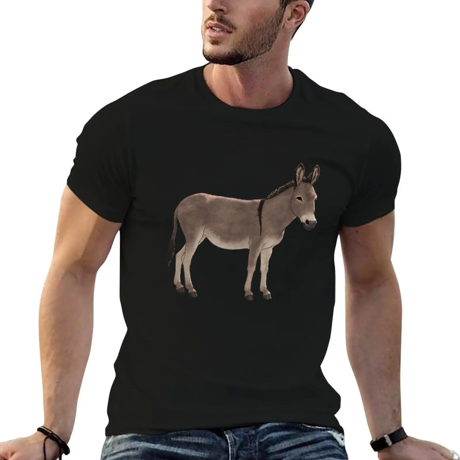 Cute Gray Donkey Wild Burro Animal Nature Lovers Gift T-Shirt cute clothes summer top shirts graphic tee mens t shirt