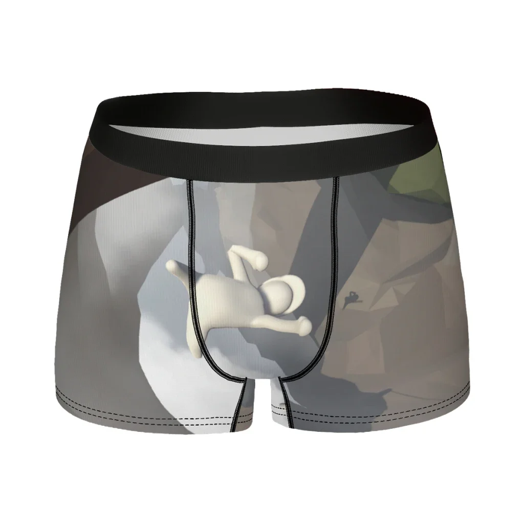 Falling off a cliff Man's Boxer Briefs Human Fall Flat Decrypting Games Highly Breathable Underpants High Quality Print Shorts