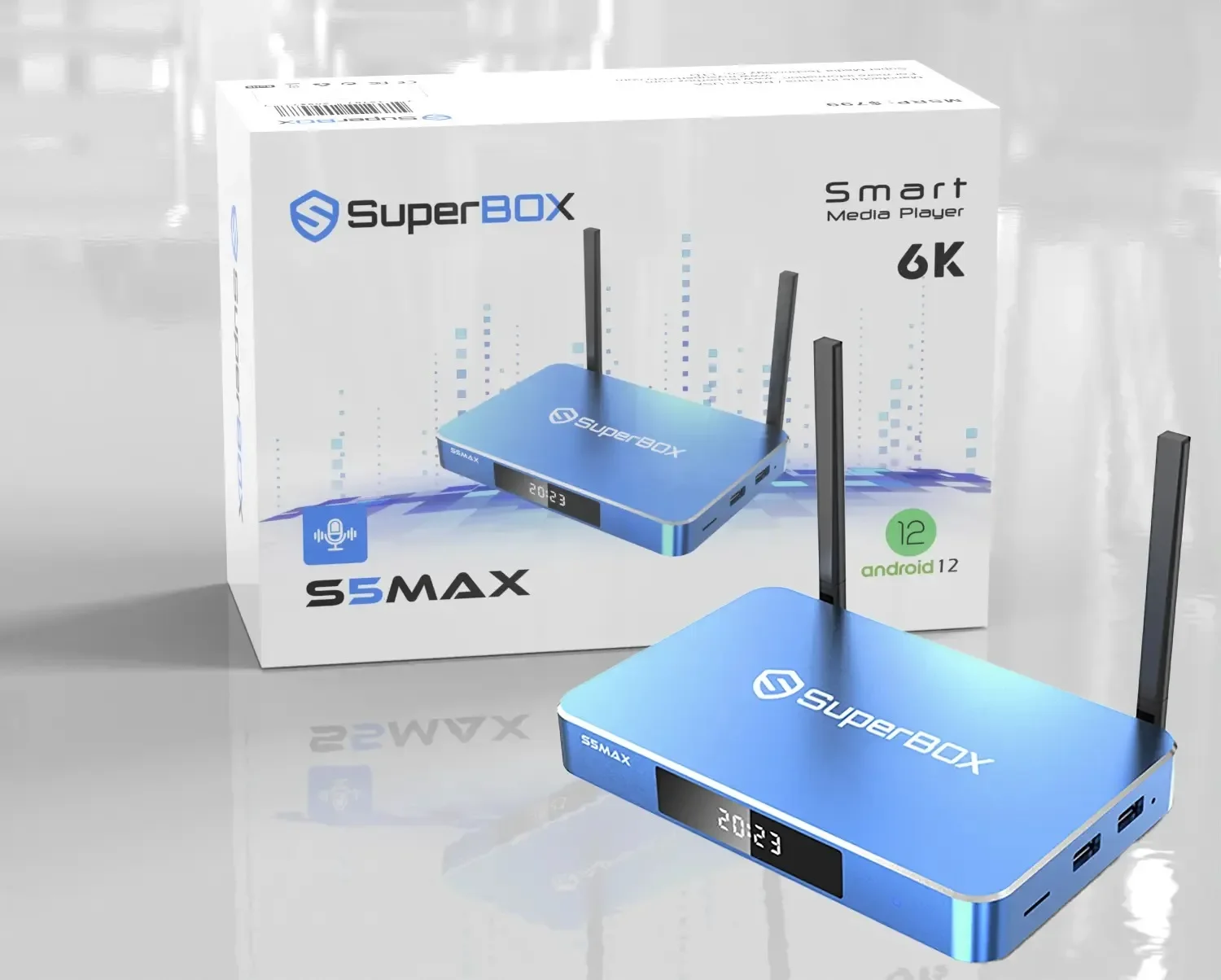 أفضل المبيعات الأصلية Superbox S5 Max مع جهاز تحكم عن بعد صوتي محسّن جديد شحن سريع AVAILA LE