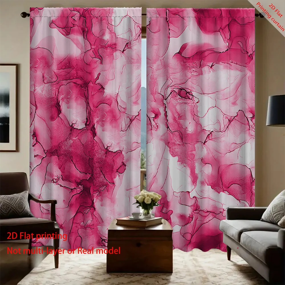 

Floral tie dye pattern printed curtains, dreamy home decoration, suitable for living rooms, bedrooms, balconies, sunshades