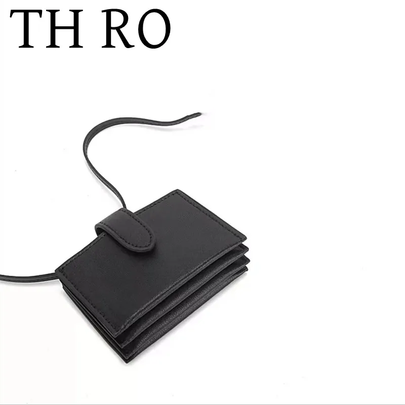 

TH RO Classic Women's Mini Card Bag Genuine Leather Women's Simple and Vintage Envelope Bag No Partition Portable Diagonal Strad