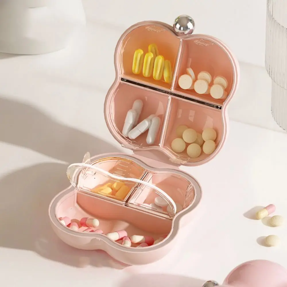 Portable 7 Grids Pill Storage Box Weekly Plastic Pill Case Sealed Dispensing Pill Dispenser Vitamins