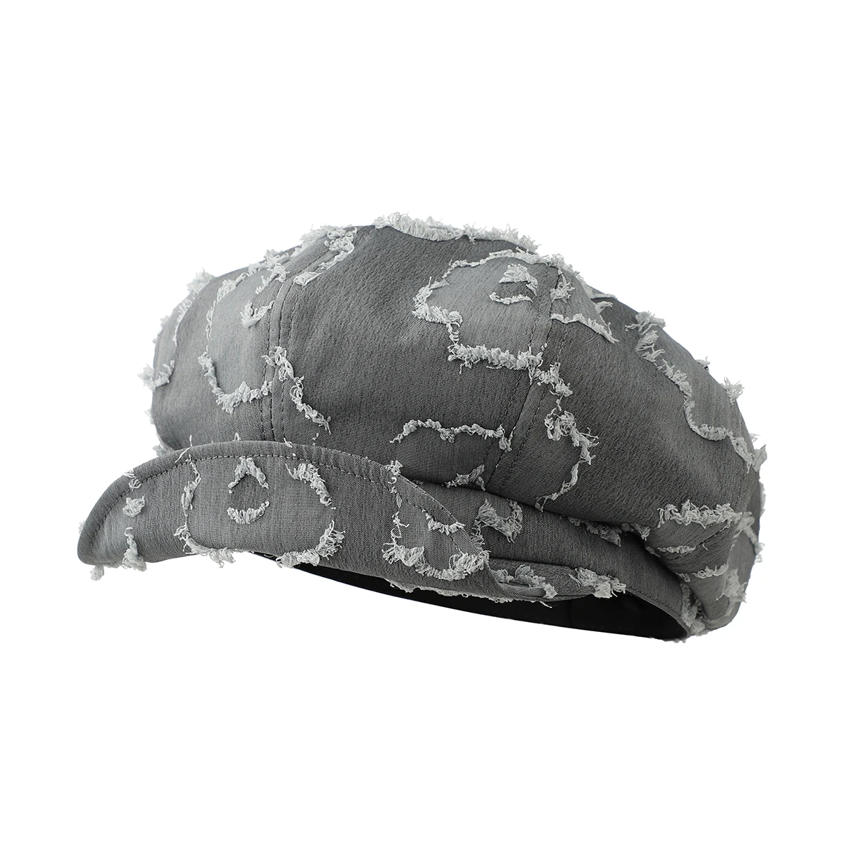 Full-pattern fringed hollow flower soft-edge newsboy cap - suitable for both men and women, versatile for various occasions.