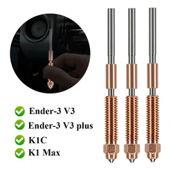 for K1 Max K1C Ender-3 V3 3V3 Plus Nozzle Chrome Zirconium Copper High Speed 1.75mm For 3D Printer Creality Hotend Quick Swap