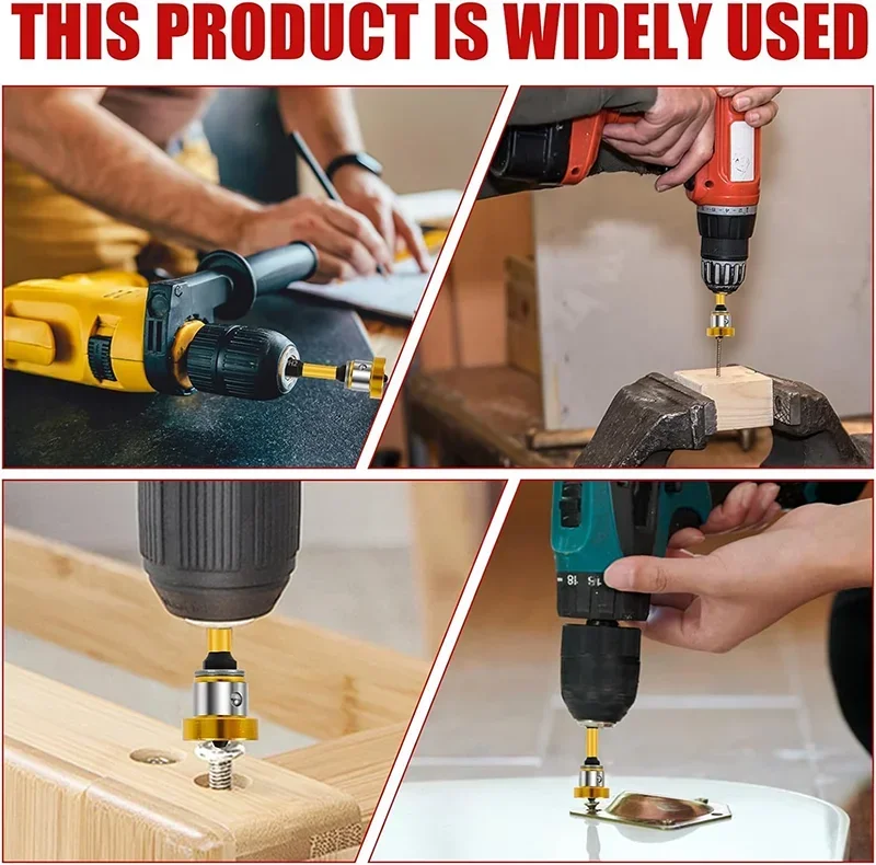 Positionierbare Schraubendreher-Bits aus Stahl, magnetisch, für Gipskartonplatten, Trockenbau, zur Schraubenpositionierung, Bohrwerkzeug – Detail 7