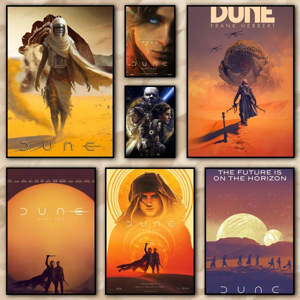 2024 فيلم الخيال العلمي D-Dune الجزء 2 اللوحة HD ملصق غرفة المعيشة غرفة نوم بار الديكور الجمالي #1