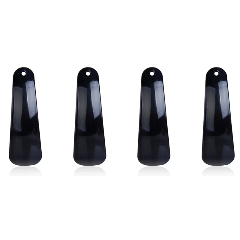 

AT33 4 Pcs 4.7 Inch Plastic Shoehorn Lifter Flexible Robust Slip Black