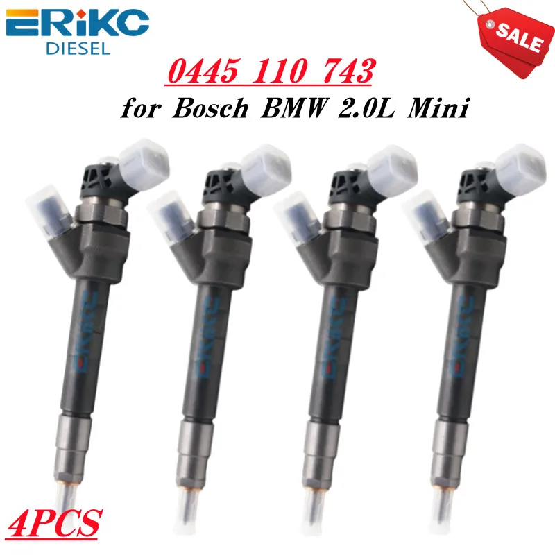 

4PCS 0445110743 Diesel Injector Nozzle 0 445110 743 13538514148 CRI2-20 8514148 8571556 0986435269 for Bosch BMW 2.0L Mini