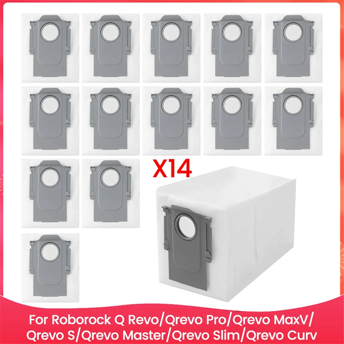 أكياس المكنسة الكهربائية لأجزاء Roborock Q Revo/Qrevo Pro/Qrevo MaxV/Qrevo S/Qrevo Master/Qrevo Slim/Qrevo Curv