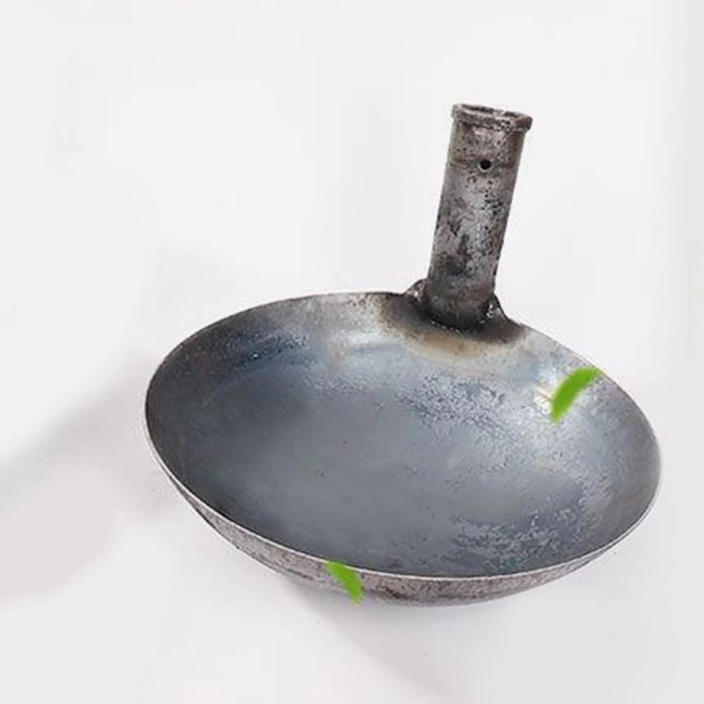 

Thickened Large Iron Spoon Soup Ladles Water Scoop Household Wooden Serving with Handle Travel Reusable Scoops