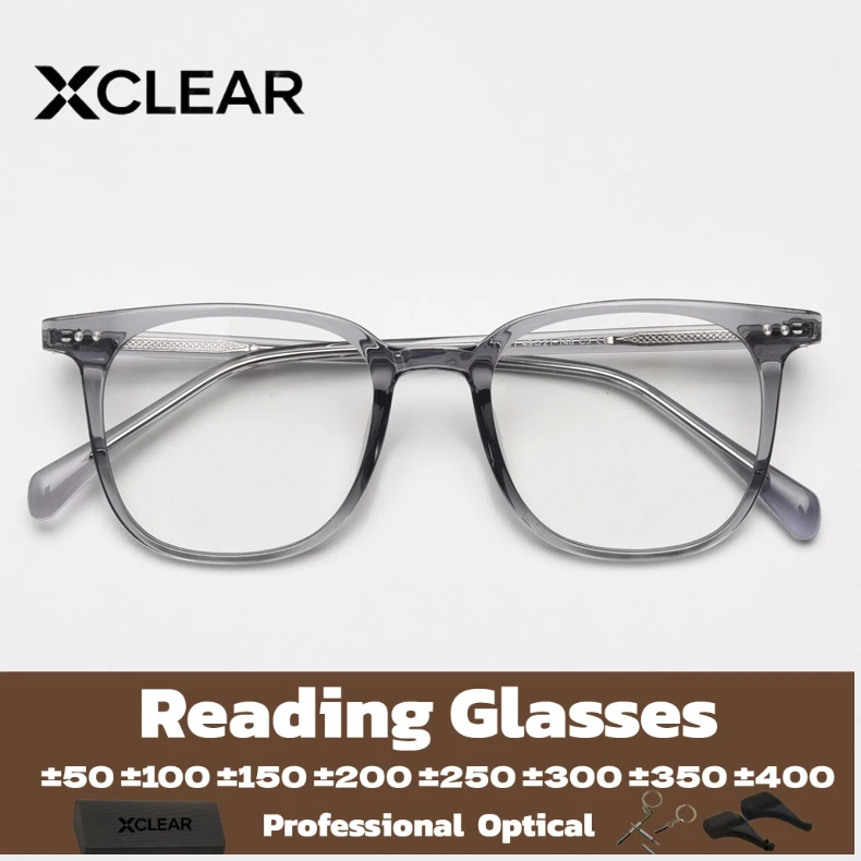 

Модные квадратные очки XCLEAR оверсайз с защитой от синего света, антибликовые, для коррекции близорукости, с возможностью индивидуальной настройки, прогрессивные очки для чтения