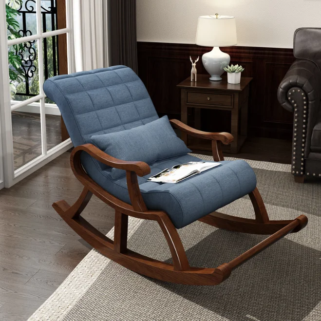 Wholesale Home Furniture  Chair Modern Solid Wood Armchair Sofa Chair Fabric Living Room Arm Chair