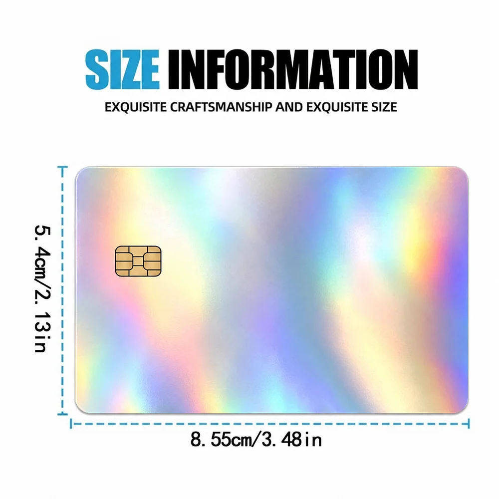DIY Anpassbare Bankkreditkarten-Hologramm-Laser-Glänzende Seitliche Folienhülle 4 Stück Aufkleber für Debit- und Kreditkarten Bankkarten – Detail 6