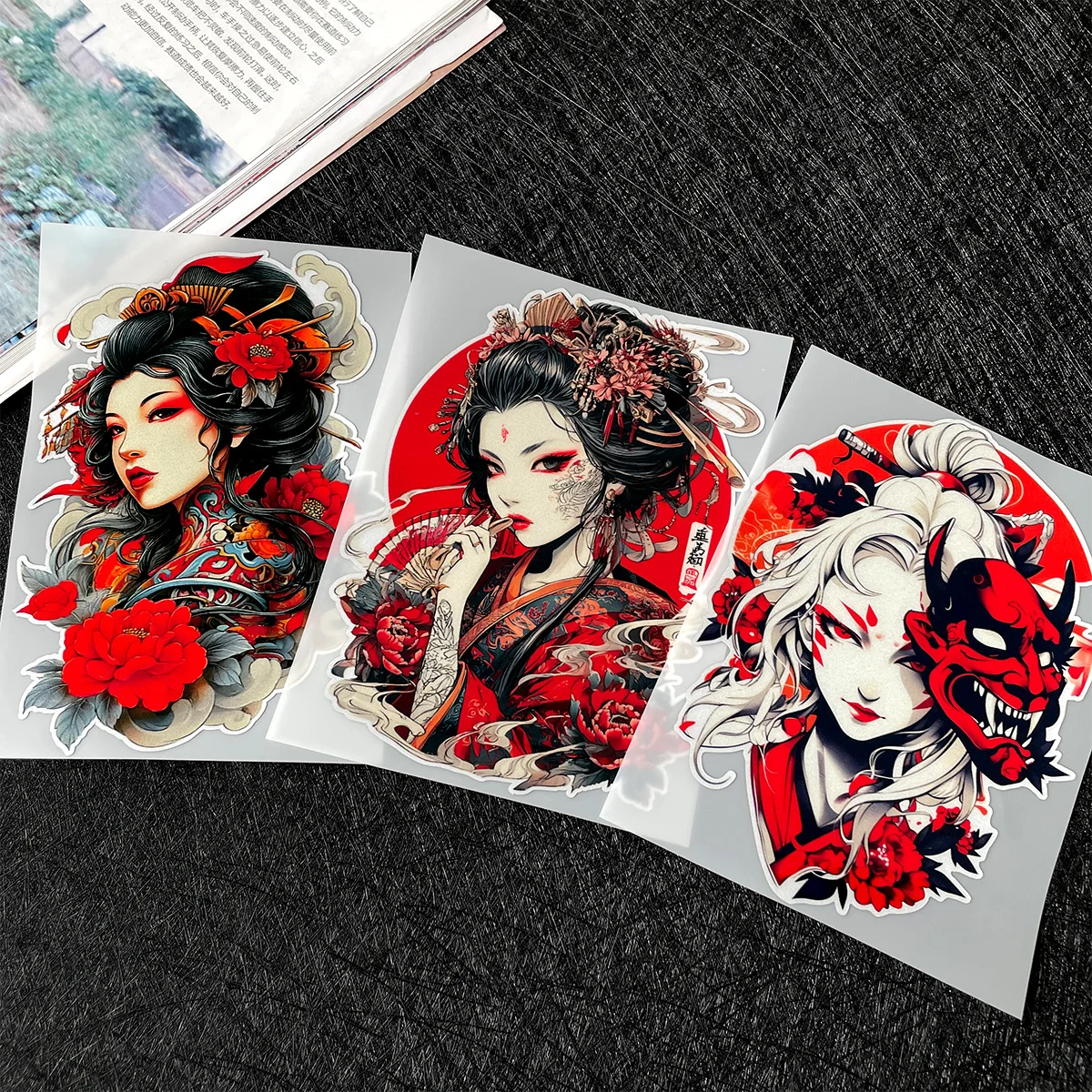 JDM Japanese-style Beautiful Girl Motorcycle Stickers Car Fuel Tank Helmet Reflective Waterproof Vinyl Decal Accessories for KTM