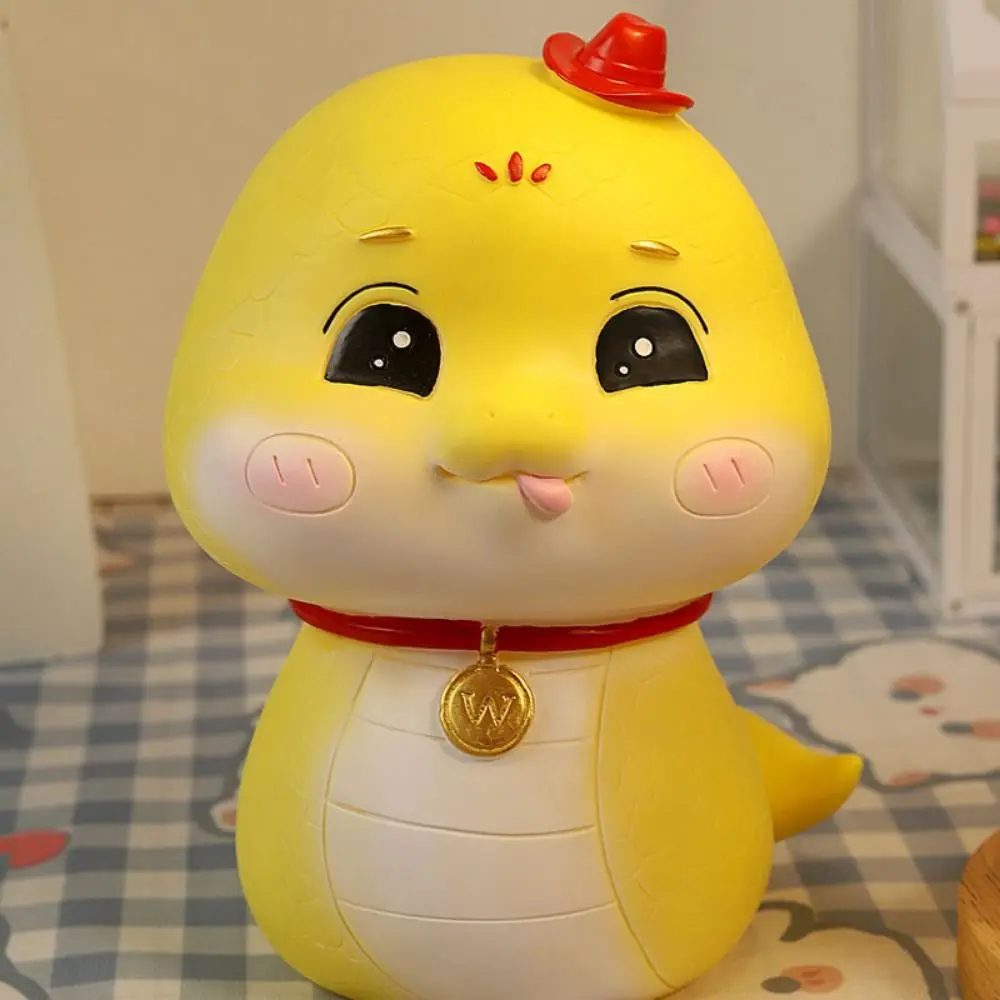 大容量の干支蛇の貯金箱、お金の節約、干支蛇の貯金箱、漫画の携帯用蛇のコイン収納ボックス