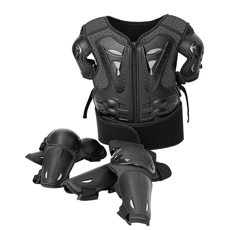 Kids Protective Armor Vest, Full Set Gear for Balance Bike & Skate, Chest Knee Elbow Pads Set