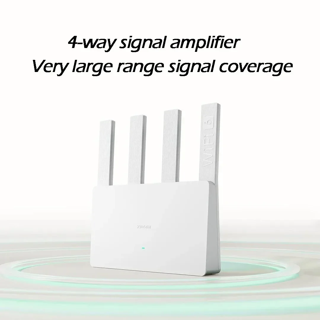 

Xiaomi Router AX3000E WiFi6 256MB Memory Mesh Network Smart Home 2976Mbps 2.4G/5GHz Dual DAN/LAN ports Qualcomm Processors