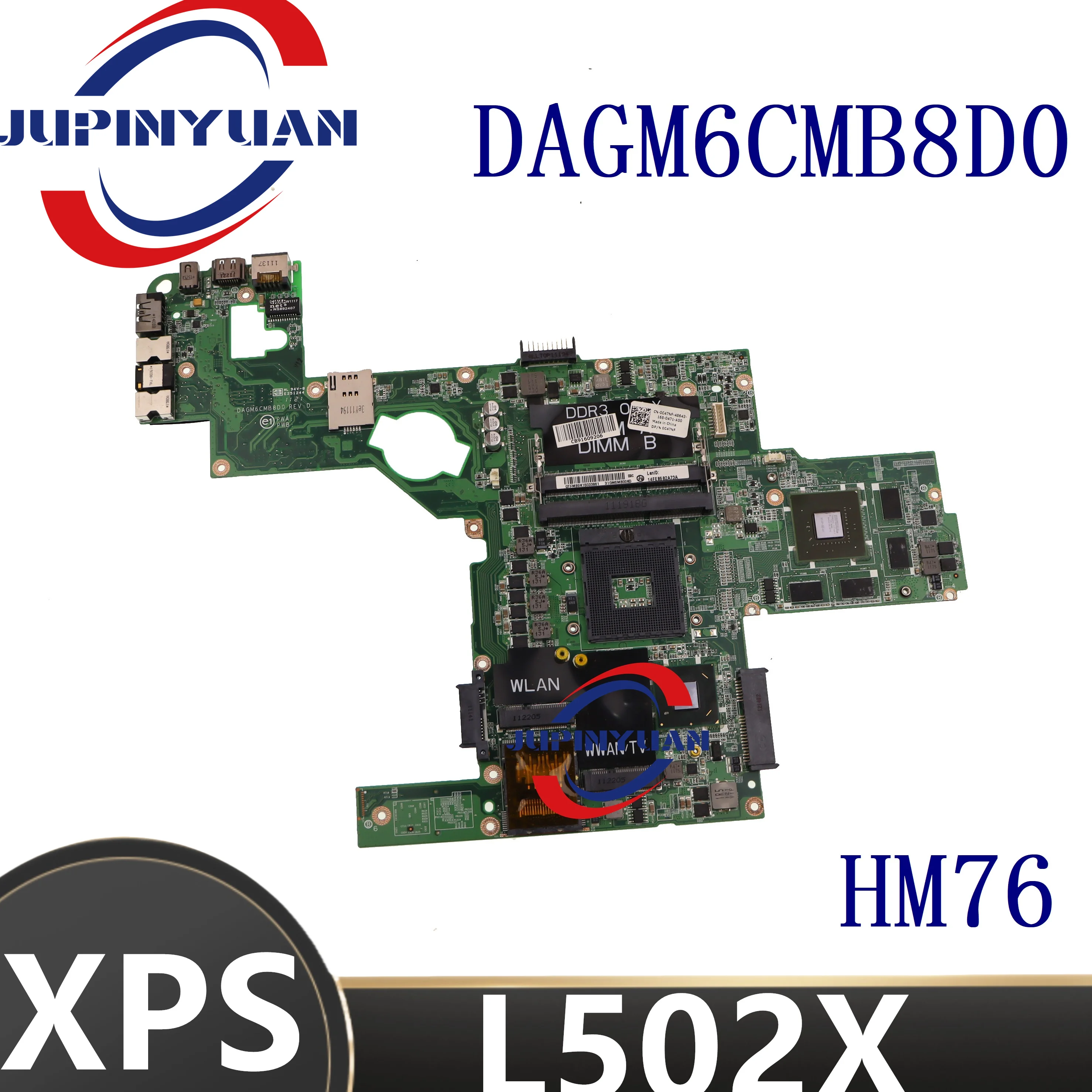 For Dell XPS L502X Laptop Motherboard CN-0714WC 0714WC 714WC DAGM6CMB8D0 Mainboard HM76 DDR3