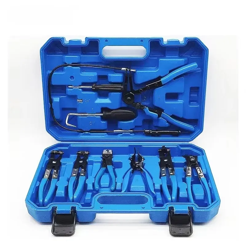 

9 шт., плоскогубцы для зажима шланга для масла и воды, набор инструментов для удаления автомобиля, гибкие плоскогубцы для зажима шланга, наборы инструментов для фиксации
