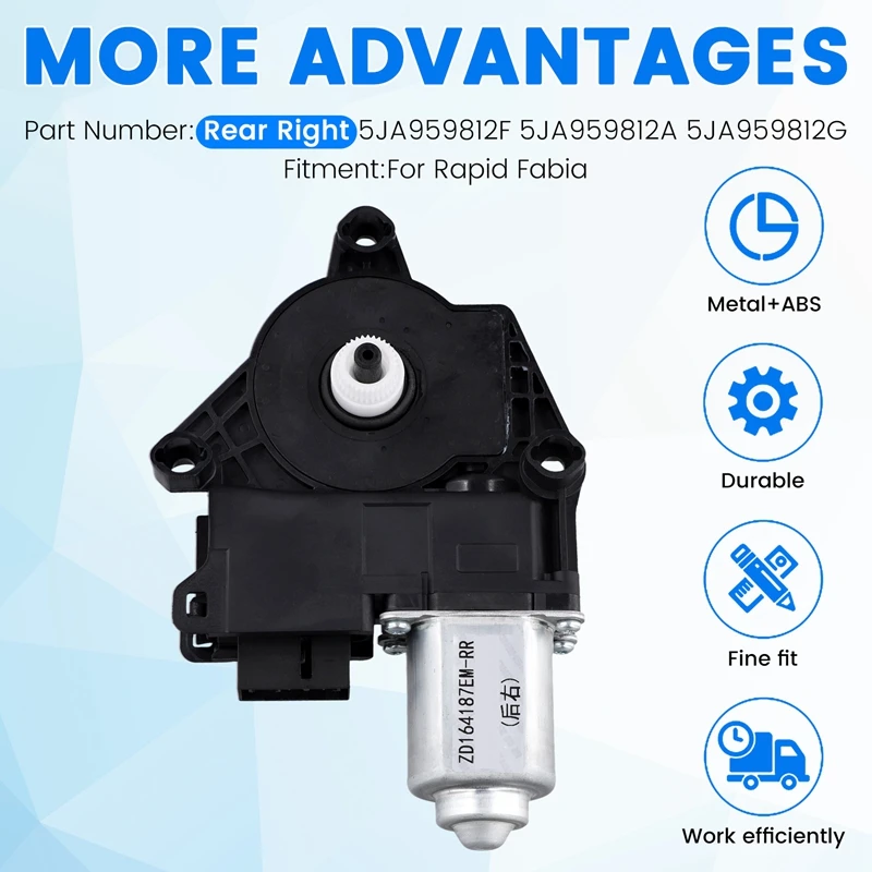 5JA959812F Rear Right Car Window Glass Lift Motor For SEAT Skoda Rapid Fabia 5JA959812A 5JA959812G