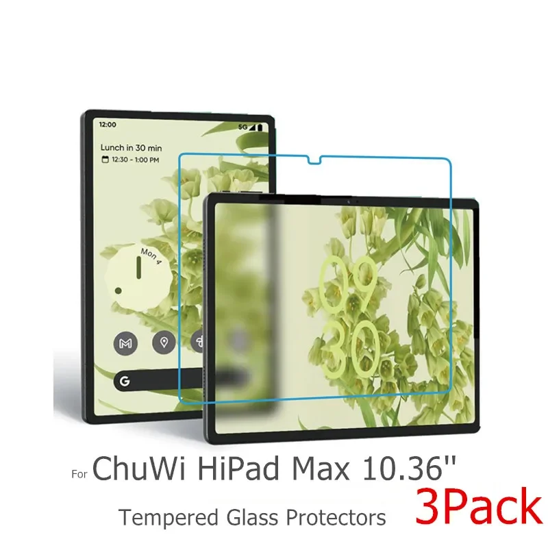 

3Pack Glass Protectors for Chuwi Hipad Max 10.36'' Screen Protector Scratch Proof for Chuwi Hi Pad HiPad Max Screen Gurad